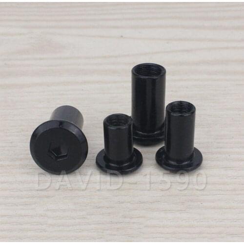 M6 M8 Black Steel Rivet Hex Socket Furniture Connector Cap Nuts Barrel Nut Allen