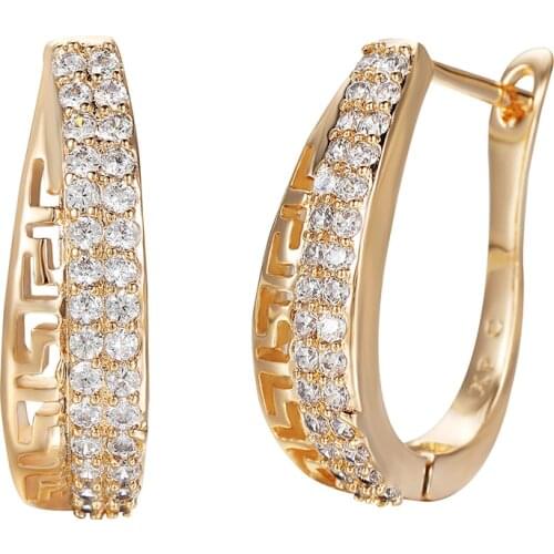 Harong Crystal Small Stud Earrings Punk Geometric Girls Party Personality Charm Jewelry Gold Plated Earring Women Accessories