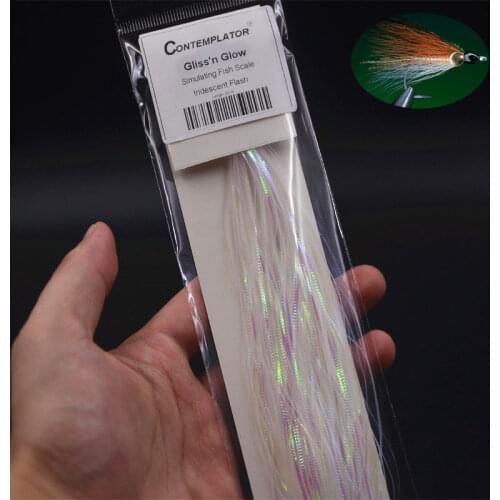 CONTEMPLATOR 1bag Iridescent Flash Gliss'n Glow Sea Trout Patterns Fly Tying Materials Corrugated Strands Sitmulating Fish Scale