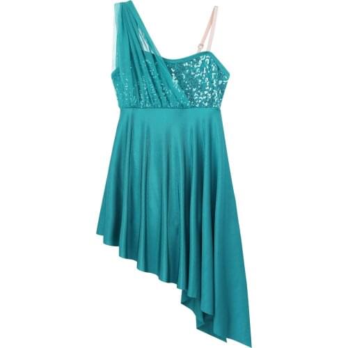 Cute Girls Ballet Dress Toddler Dancewear Sequins Side Split Girls Gymnastics Dress Contemporary Lyrical Dance Dress With Shorts