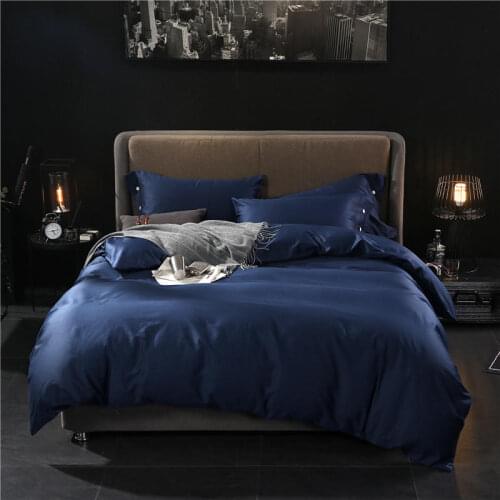 Solid Color AB double-Sided Duvet/Quilt Cover Bed Sheet Pillowcase King Queen Size Cotton Bedspread Bedding Sets Mattress Cover