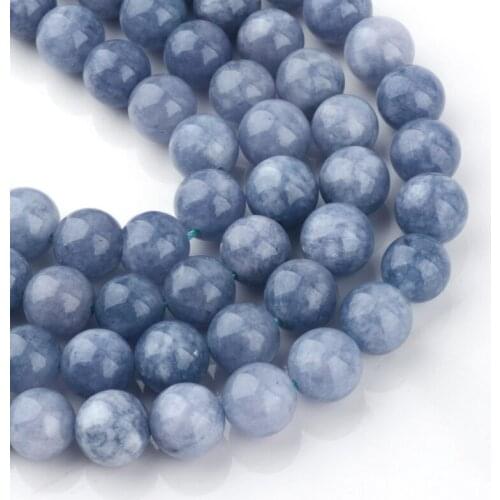 Pandahall 10 Strands 6mm/8mm/10mm/12mm Wholesales Dyed Natural Quartz Imitation Aquamarine Round Beads Hole: 1mm; 15.7"