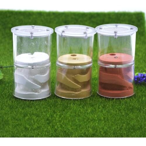 Rotatable Acrylic Ant Farm Cup Gypsum Nest Pet Ant Castle Workshop Home
