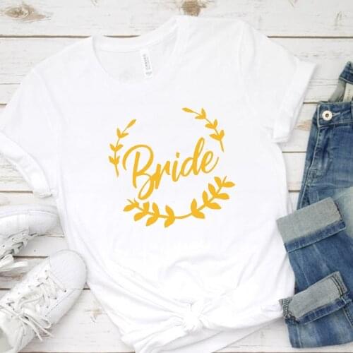 Team Bride Graphic Shirts Women Bridesmaid Aesthetic Bachelorette Party Fashion Tees Wedding 90s Tops