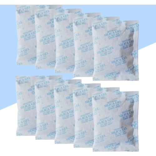 100Pcs 10g Silica Desiccant Moisture Absorber Dry Damp-Proof Corrosion Prevention Household Silica Desiccant Moisture (Sky-Blue)