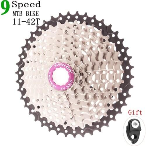 SMLLOW MTB 9 s 27s 9Speed 11- 42T Freewheel Mountain Bike Bicycle Parts Cassette WIDE RATIO Compatible for M430 M4000