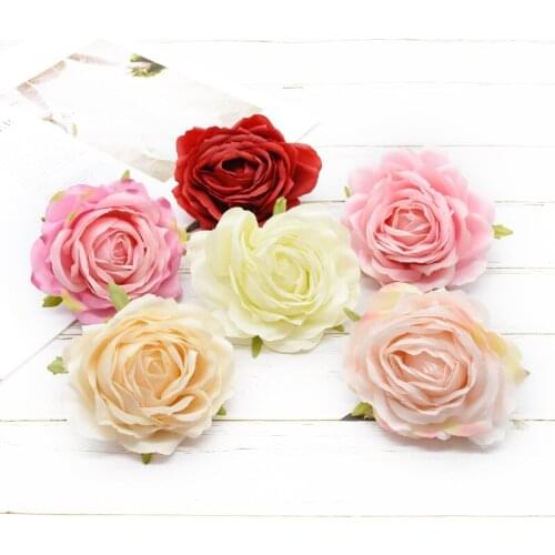 3 pieces Wedding Christmas decorations for home Artificial rose Headdress Brooch Wreath New Year Candy box Garlands Scrapbooking