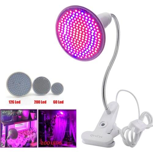 60 126 200 Led Plant Grow Light Flexible Lamp Holder Clip Flower bloom Growth lighting Growing for Indoor greenhouse hydroponics