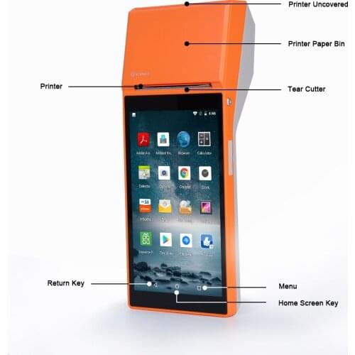 Loyverse POS Terminal PDA Android Handheld Restaurant Shop Cash Registers Wireless Bill Machine Thermal Printer Mobile 3G WIFI