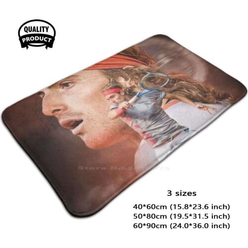 Tsitsipas 3D Soft Non-Slip Mat Rug Carpet Foot Pad Tsitsipas Tsitsipas Tennis Player Tennis Player Tennis Player Greek Greek