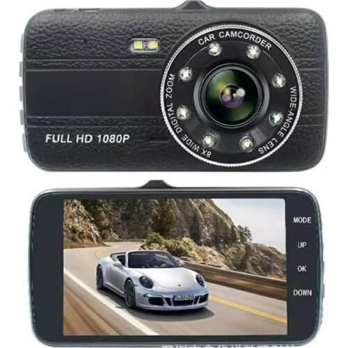 Dash Cam 4" LCD Dual Lens Car DVR Driving Recorder 1080P Vehicle Video Camera U1JF