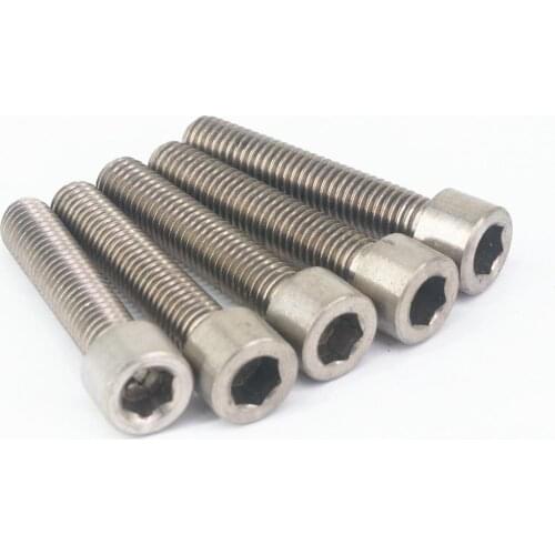 LOT 5 M10 x 50mm TA2 GR2 Titanium Hex Socket Head Cap Screw Bolts Anti Acid Corrosion DIN 912