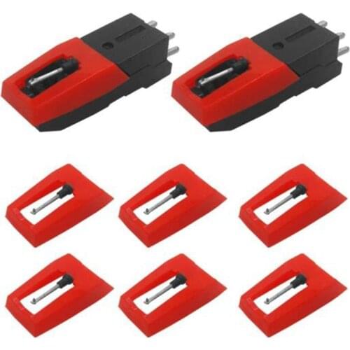 1 Set Vinyl Record Player Turntable Cartridge with Universal Replacement Stylus Needles for LP Phonograph Record Player