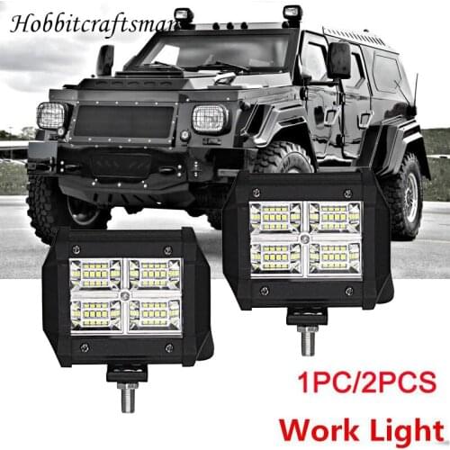 1PC/2PCS 12V 24V LED Bar Offroad Spot Flood Combo 48W 4x4 LED Combo Work Light Bar for Work Driving Offroad Boat Tractor Truck
