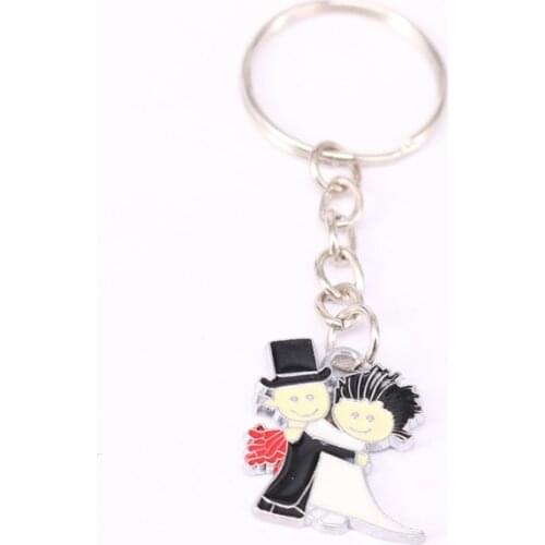 1Pcs Wedding Charm Keychain For Keys Car Key Ring Wedding Souvenir Gifts Jewelry Accessories KC45