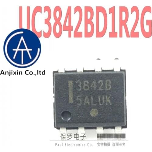 10pcs 100% orginal and new switching power supply chip UC3842BD1R2G 3842B SOP-8 in stock