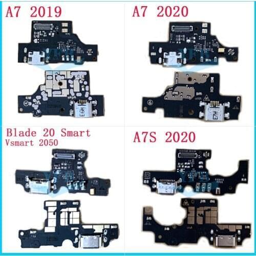 10PCS For ZTE Blade 20 V Smart 2050 A3 A5 A7 A7S 2019 2020 USB Charging Board Dock Port Flex Cable