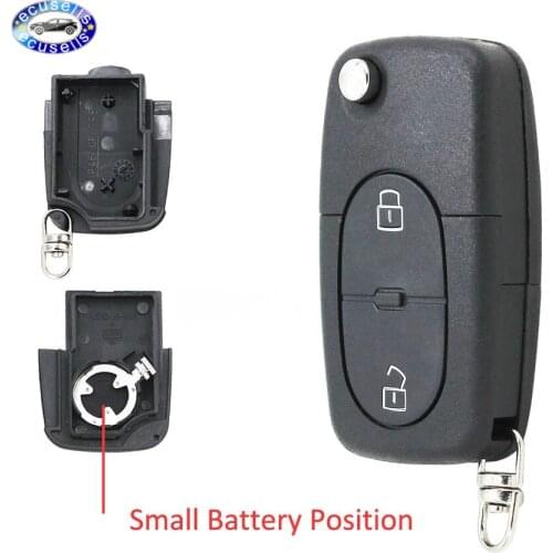 2 Buttons Remote Key Shell Case Fob For Audi (Small Battery Position)