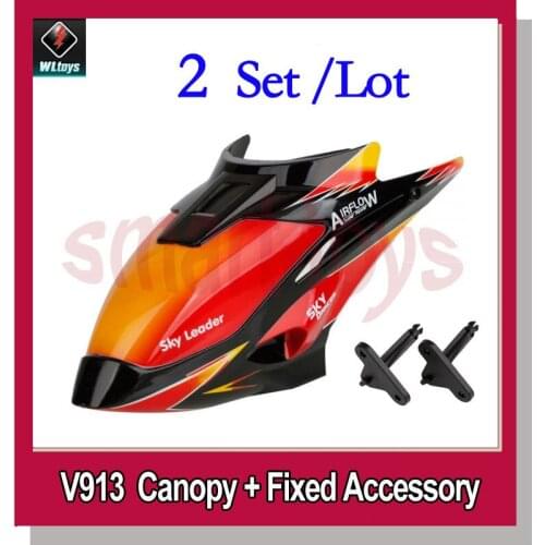 2Set V913-27 Canopy and Fixed Casing Accessories for Wltoys V913 RC Helicopter Spare Parts