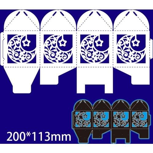 200*113mm Box Moon Metal cutting Dies Craft Embossing Scrapbooking paper craft Greeting Card