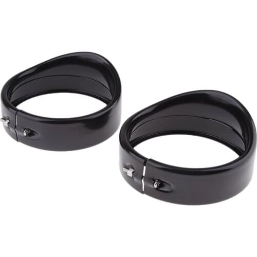 4.5'' LED Passing / Fog Light Visor Style Trim Rings for Harley Touring Street Glide