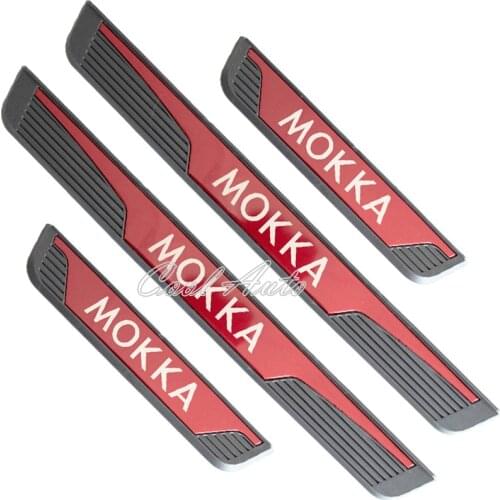 For Vauxhall Opel MOKKA X Accessory 2021 2020 2019 2018-2014 Stainless Car Door Sill Kick Scuff Plate Protector Trim Cover Guard