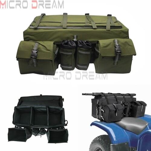 Army Green ATV Cargo Bag Snowmobile Mountain Motorcycle Rear Seat Shelf Bag Casual Large Capacity Wrap Around Luggage Back Bags