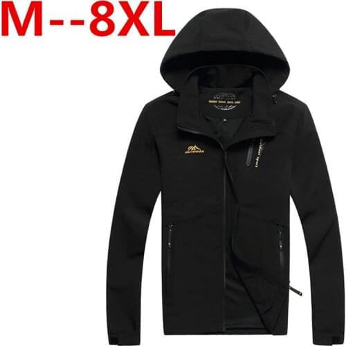 Big size 9XL 8XL 7XL 6XL 5XL 4XL Mens Waterproof Windpoof Jackets Men Spring Autumn Jacket Coats Male Brand Clothing Plus Size