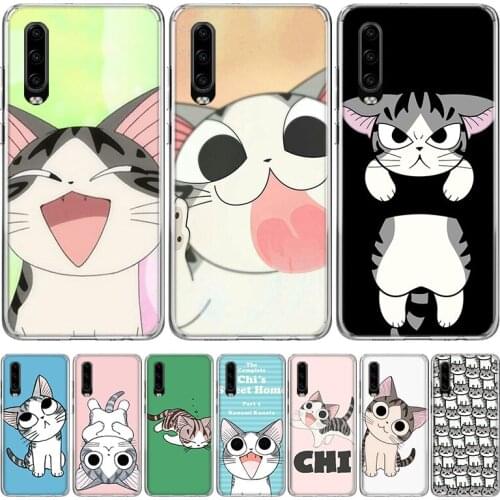 Chis Sweet Home Cat Anime Phone Case for Huawei P40 P30 P20 Mate 30 20 10 Pro P10 Lite P Smart Z + 2019 Gift Coque Cover Capa