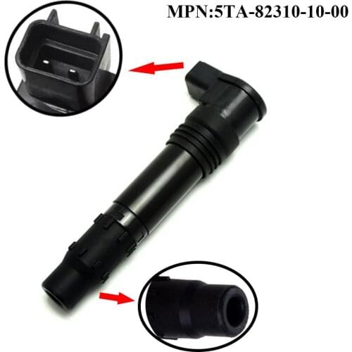 JEAZEA 5TA-82310-00-00 5TA-82310-10-00 Black Plastic Ignition Coil Stick Cap For Yamaha YFZ450 ATV WR450F Motorcycle 2004-2009