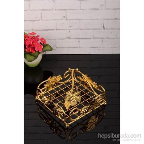 Paşahome Handwork Lux Grapes And Leaf Altn Napkin Holder