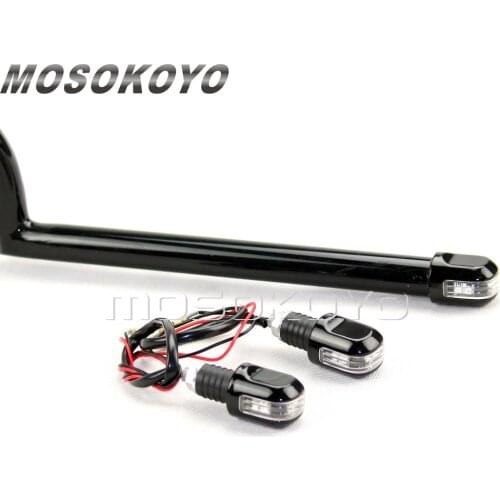 E-Mark Approved Motorcycle 7/8" Handle Bar End Plug Blinker Turn Signal Light for Chopper Bobber Cafe Racer