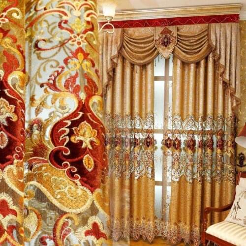 European Luxury Curtains for Window Curtains Styles for Living Room Elegant Drapes European Curtains Embroidered curtains