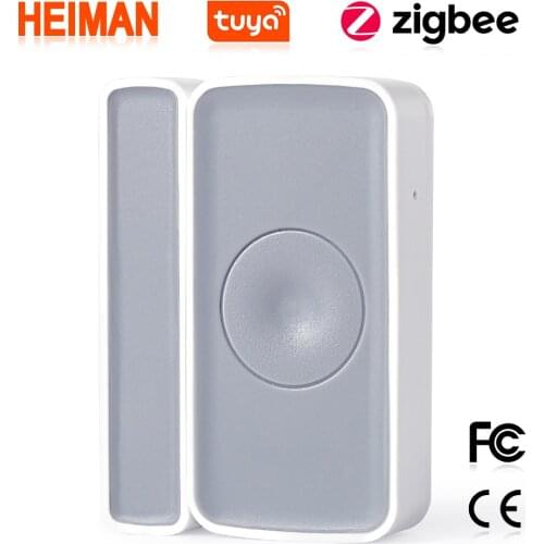 HEIMAN Zigbee Tuya Door window sensor magnetic switch Detector alarm for smart house Security home alarm system