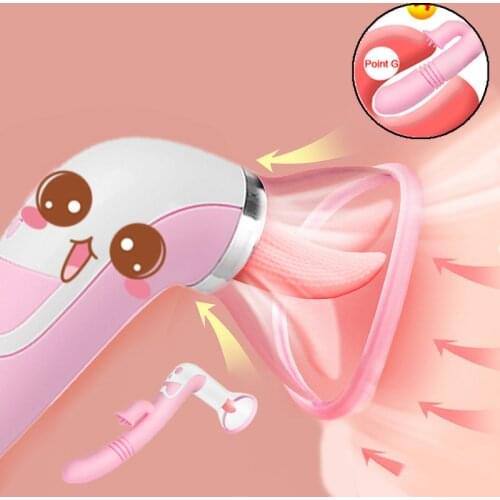 Pussy Licking Toy for Female Sucking Vibrator Sex Toy Licking Machine Blowjob Tongue Vibrating Nipple Sucker Clitoris Stimulator