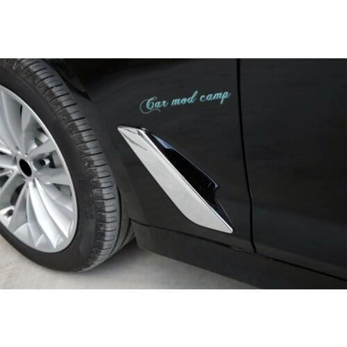 For BMW 5 SERIES G30 2017 2018 2019 ABS Chrome Side Wing Air Flow Fender Intake Vent Cover Trim 2pcs Car Styling Accessories