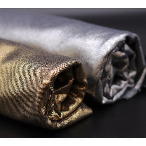 Fashion Thick Jeans Fabric With Foil After Washed Eco Friendly DIY Handmade Crafts Sewing Blazer Coat Telas 50X150cm