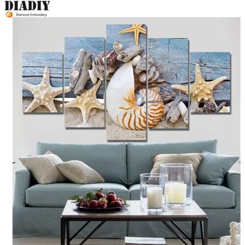 5 Full Square&round drill 5D DIY Diamond embroidery shell Diamond Painting Cross Stitch Rhinestone Mosaic Kitchen Home Decor