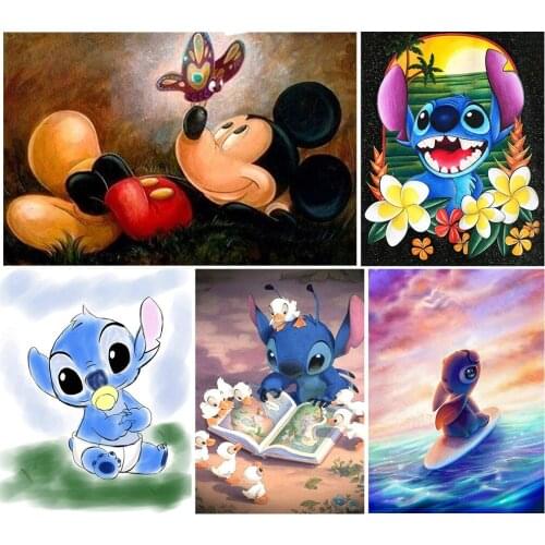 Disney DIY 5D Diamond Painting Colorful Cross Stitch Kit Mosaic Art Picture of Rhinestones Diamond Embroidery Decor
