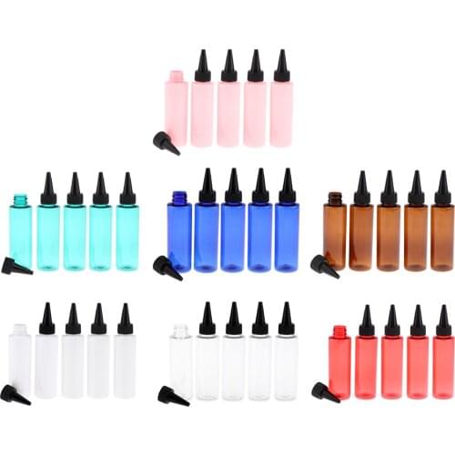 Pack of 5 100ml Empty Essential Oil Bottle Refillable Travel Cream Liquid Aromatherapy Perfume Vials With Black Cap