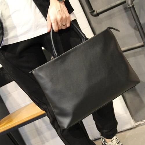 New High Quality Pu Leather Mens Briefcase Fashion Large Capacity Business Handbag Male Single Shoulder Crossbody Bag