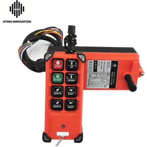 UTING-INNOVATION Industrial Wireless Radio Single Speed 8 Buttons F21-E1B Remote Control (1 Transmitter+1 Receiver) for Crane