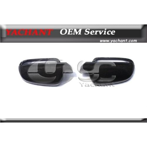 Carbon Fiber Side Mirror Cover Caps Frame Replacement Fit For 2013-2014 A4 B9 A5