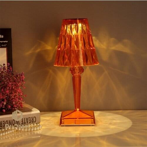 Modern Italian Touch Table Lamp USB Kartell Battery Desk Lamp Sensor Bar Table Light Decor Restaurant Romantic Fixture Bed Lamp