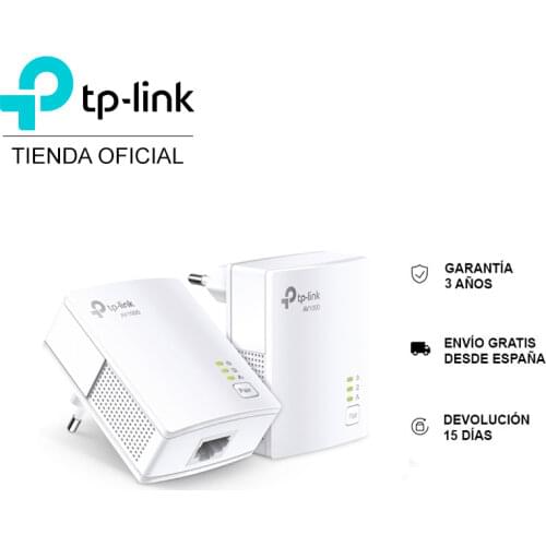 TP-LINK TL-PA7017 KIT, 2 piece Pack, Powerline adapter Router, Gigabit port, AV1000 wifi PLC speeds, integrated plug