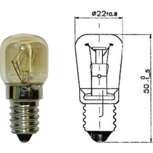 10/PK E14 T22 25W 220V~240V Oven Bulb Oven Lamp Heat Resistant Bulb 300'C
