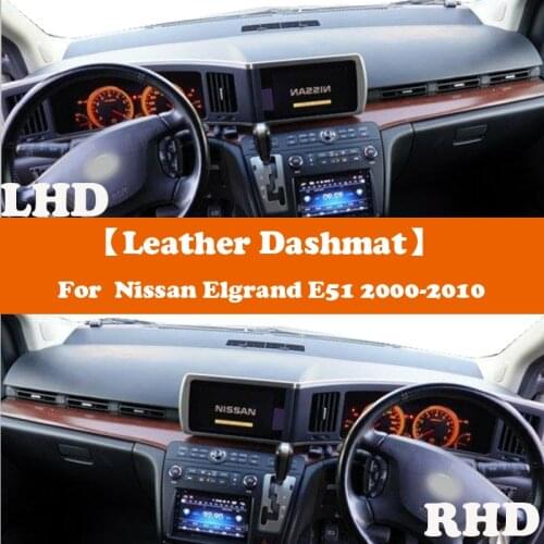 Suede Leather Dashmat Accessories Car-Styling Dashboard Covers Pad Sunshade For Nissan Elgrand E51 Highway Star 2WD 2000-2010