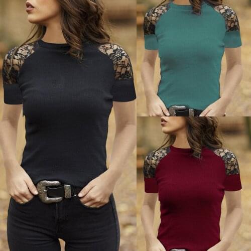Sexy Summer Short Sleeve Lace Shirt Women Casual O Neck Loose T Shirt Plus Size Hollow Out Streetwear Elegant Pullover Tops