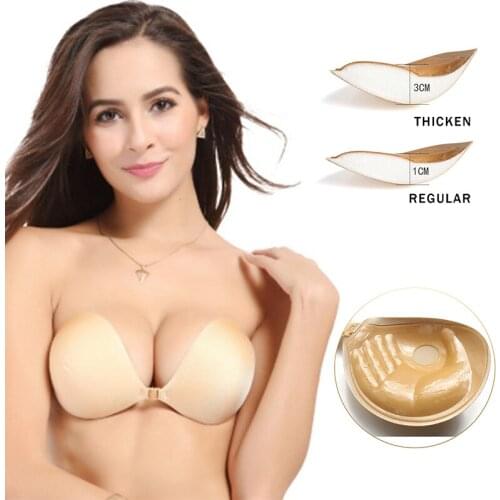 Strapless Comfort Wireless Bras For Women Underwear Fashion Reusable Seamless Bra Sexy Lingerie Silicone Push Up Bralette