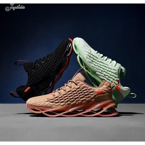 Jogthelete 2020 Men Fish Scale Lace up Running Sneakers New Fashion Men Shoes Round Toe Breathing Outdoor Jogging Sneakers 8z